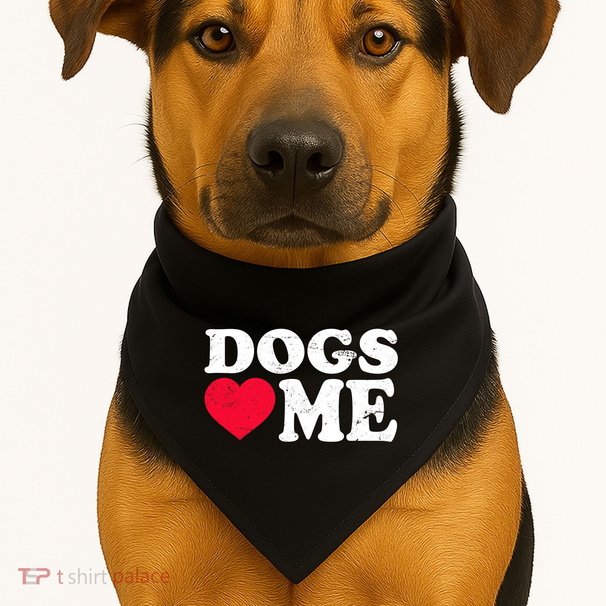 Dogs Love Me USA-Made Doggie Bandana