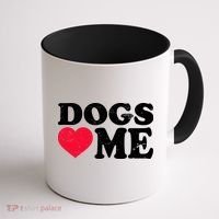 Dogs Love Me Coffee Mug thumb 1