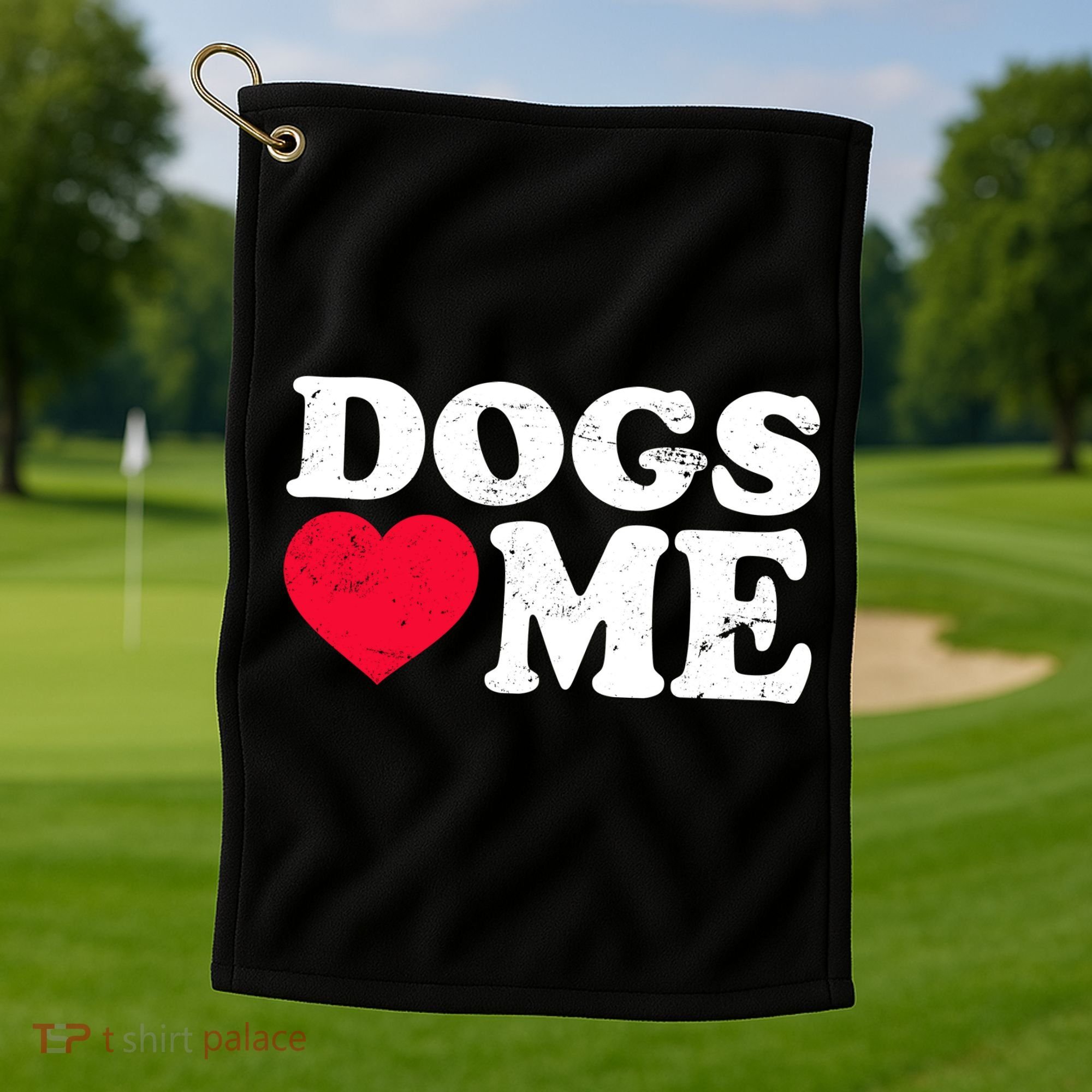 Dogs Love Me Golf Towel