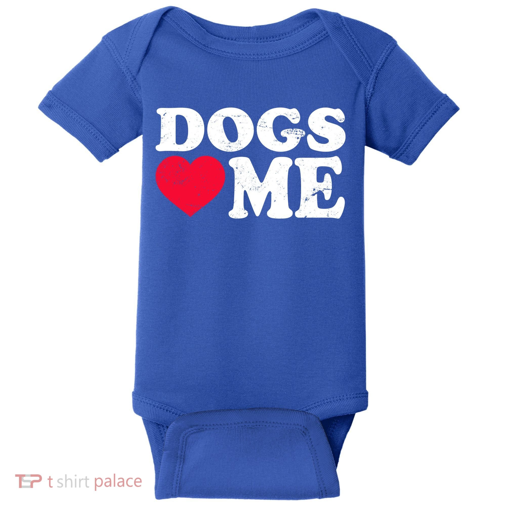 Dogs Love Me Baby Bodysuit