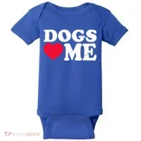Dogs Love Me Baby Bodysuit thumb 0