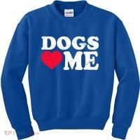 Dogs Love Me Kids Sweatshirt thumb 0
