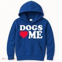 Dogs Love Me Kids Hoodie thumb 0