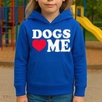 Dogs Love Me Kids Hoodie thumb 3