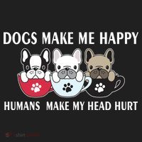 Dogs Make Me Happy Humans Make My Head Hurt Hat thumb 2