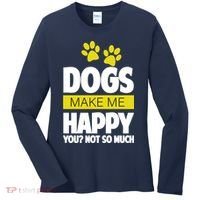 Dogs Make Me Happy You Not So Much Women's Long Sleeve Shirt thumb 0