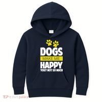 Dogs Make Me Happy You Not So Much Kids Hoodie thumb 0
