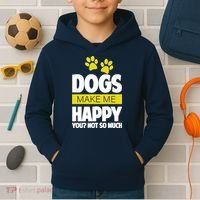 Dogs Make Me Happy You Not so Much Kids Hoodie thumb 2