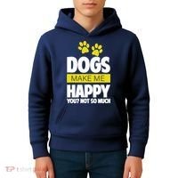 Dogs Make Me Happy You Not so Much Kids Hoodie thumb 4