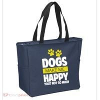 Dogs Make Me Happy You Not So Much Tote Bag thumb 2