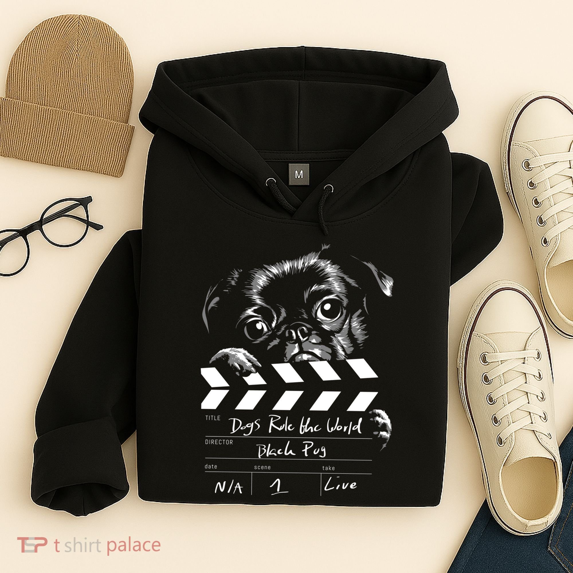 Dogs Rule The World Cute Director  Hoodie
