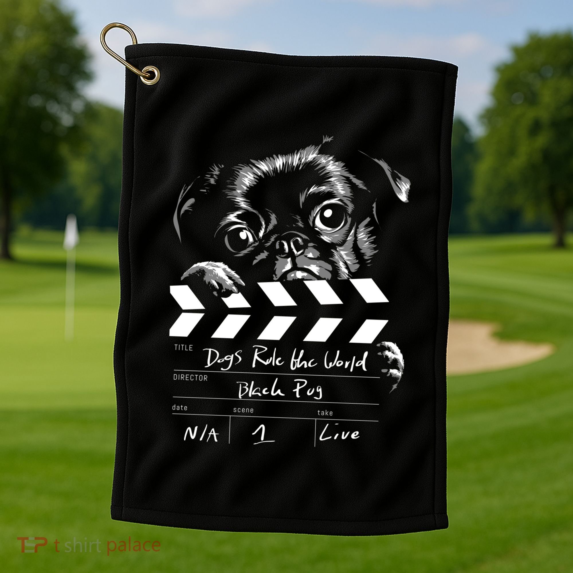 Dogs Rule The World Cute Director  Golf Towel