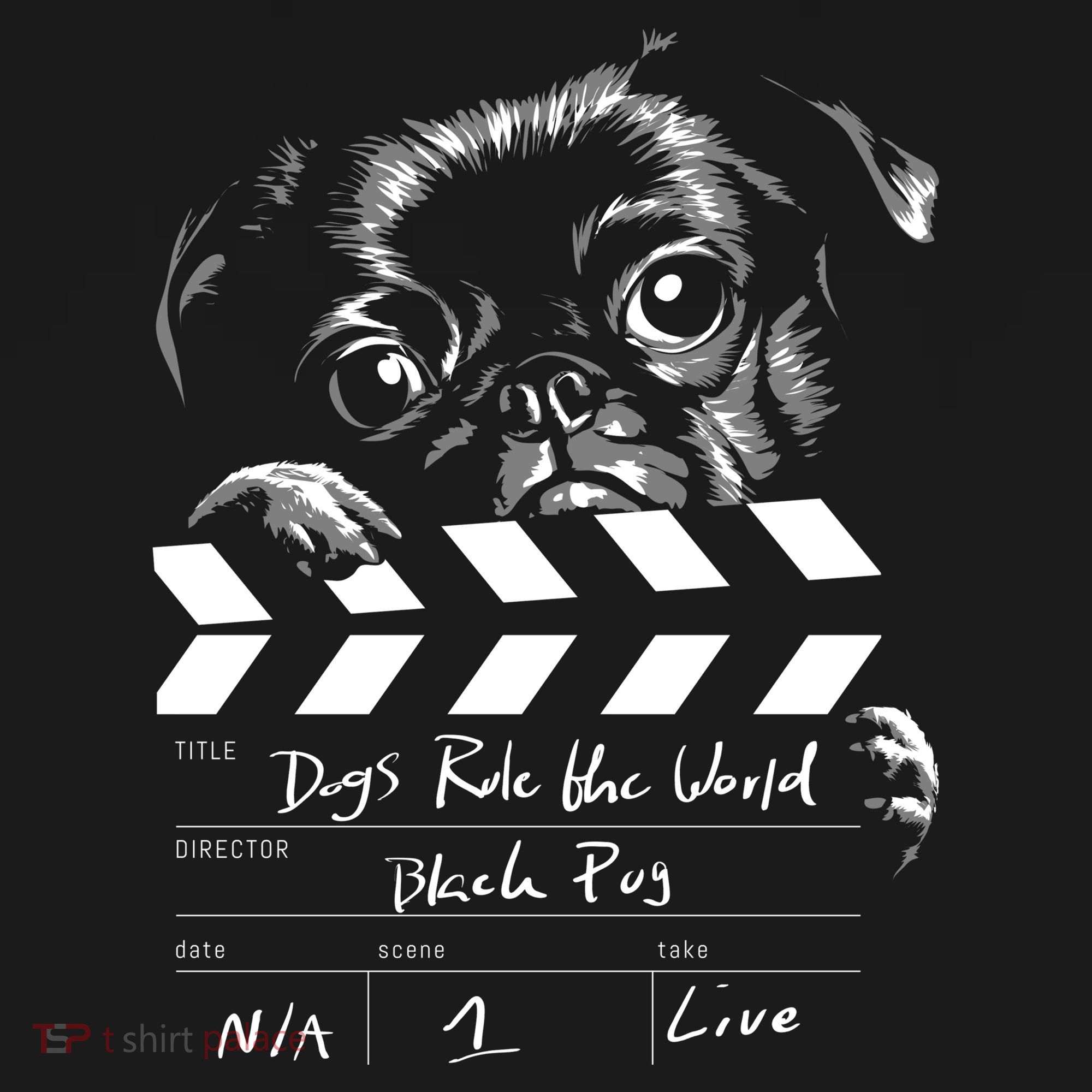 Dogs Rule The World Cute Director  Women's T-Shirt