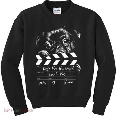 Dogs Rule The World Cute Director  Kids Sweatshirt