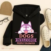 Dogs Welcome People Tolerated Hoodie thumb 4