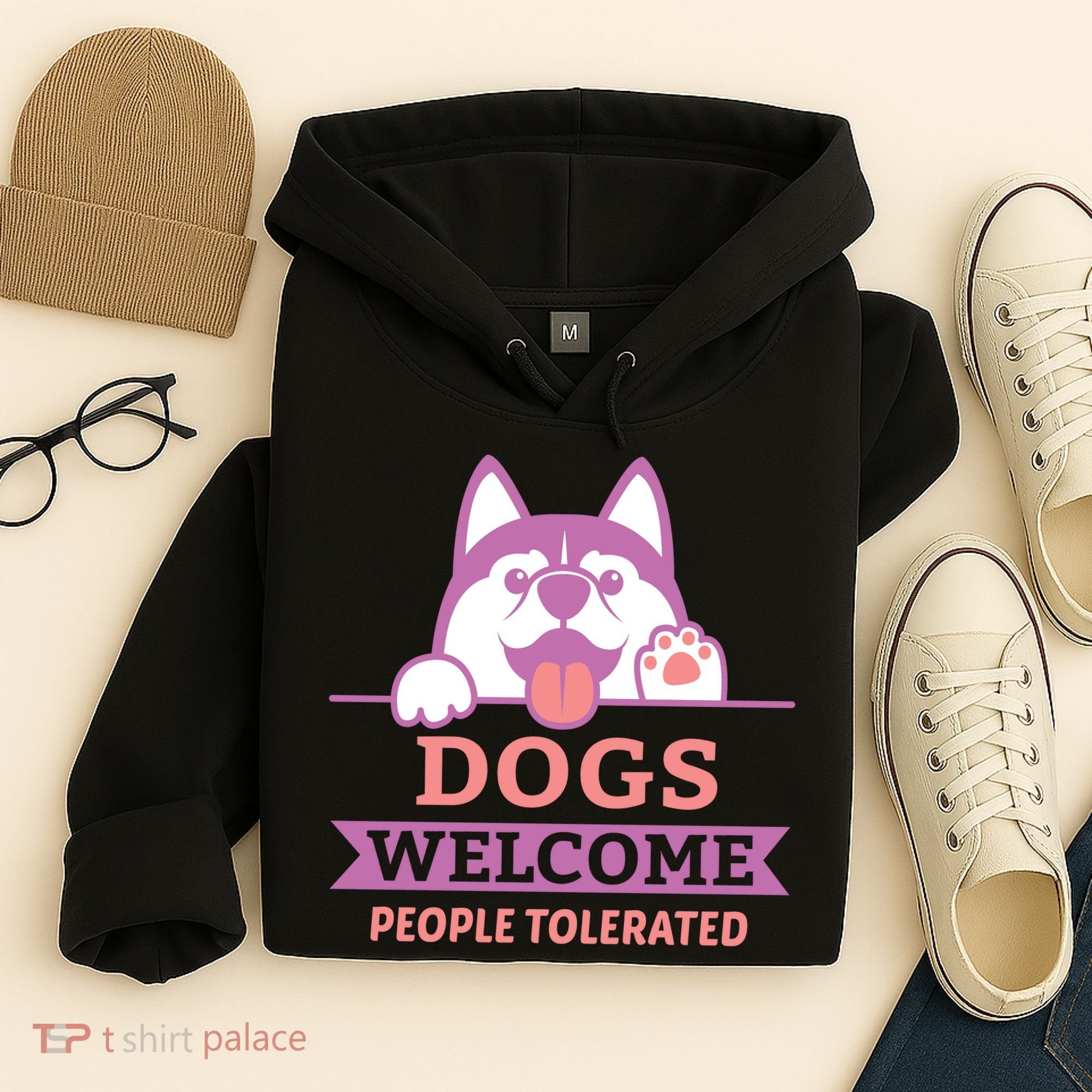 Dogs Welcome People Tolerated Hoodie