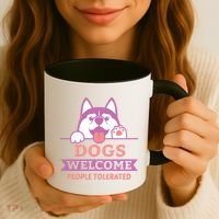 Dogs Welcome People Tolerated Coffee Mug thumb 3