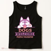 Dogs Welcome People Tolerated Tank Top thumb 2