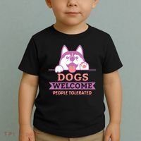 Dogs Welcome People Tolerated Toddler T-Shirt thumb 2
