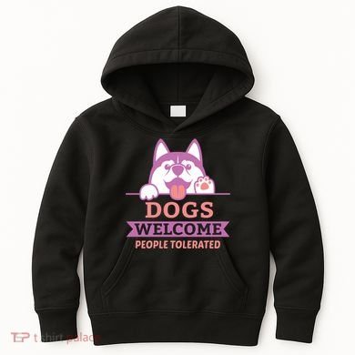Dogs Welcome People Tolerated Kids Hoodie