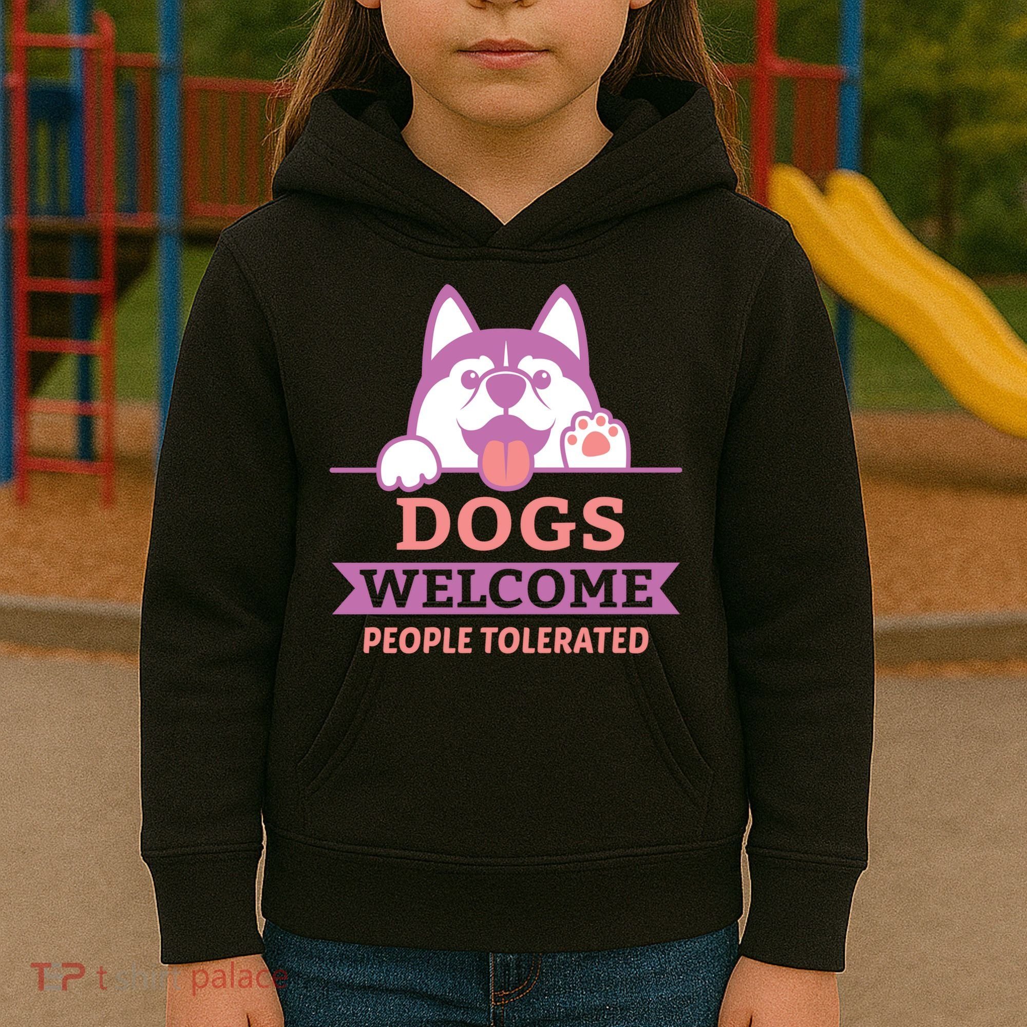 Dogs Welcome People Tolerated Kids Hoodie
