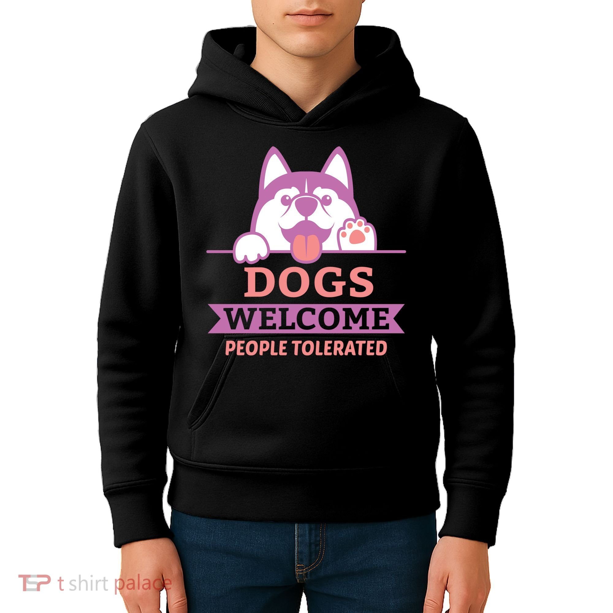 Dogs Welcome People Tolerated Kids Hoodie
