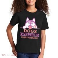 Dogs Welcome People Tolerated Kids T-Shirt thumb 2