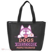 Dogs Welcome People Tolerated Tote Bag thumb 0