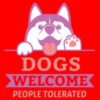 Dogs Welcome People Tolerated Santa Hat thumb 1