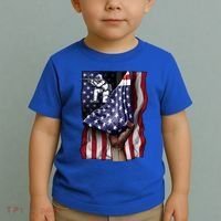 Day Of Independence Us Flag Paintball Funny Gift Toddler T-Shirt thumb 2