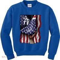 Day Of Independence Us Flag Paintball Funny Gift Kids Sweatshirt thumb 0