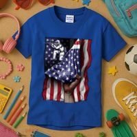 Day Of Independence Us Flag Paintball Funny Gift Kids T-Shirt thumb 3