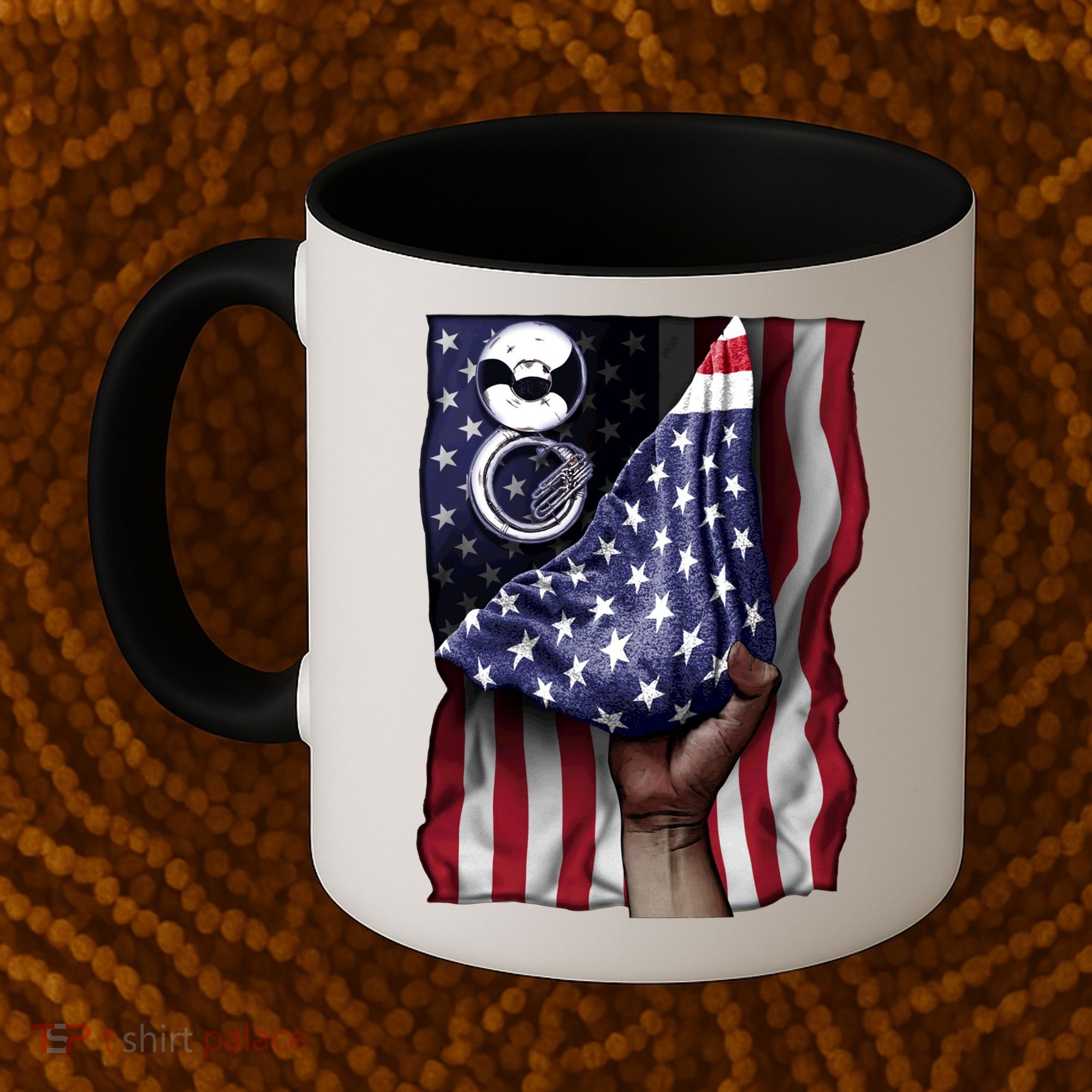 Day Of Independence Us Flag Sousaphone Tuba Meaningful Gift Coffee Mug