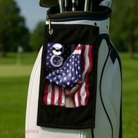Day Of Independence Us Flag Sousaphone Tuba Meaningful Gift Golf Towel thumb 2