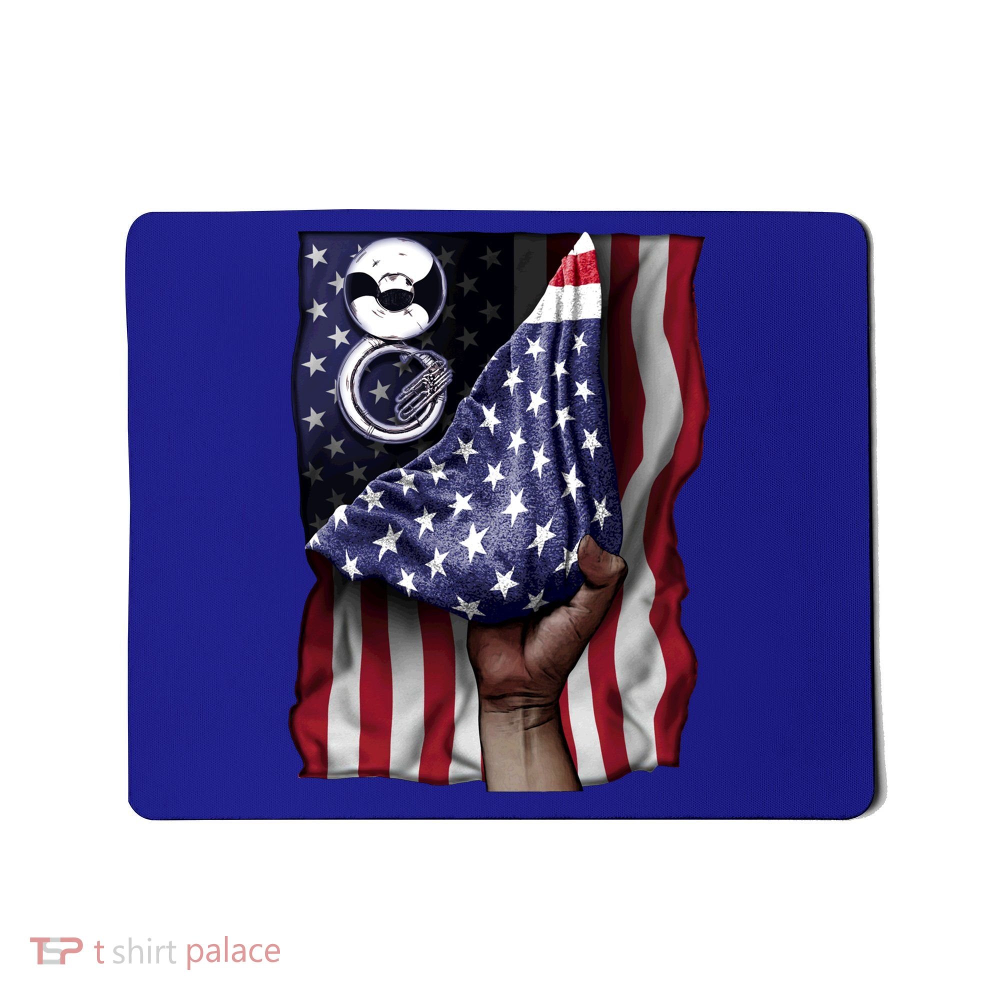 Day Of Independence Us Flag Sousaphone Tuba Meaningful Gift Mousepad