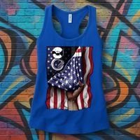 Day Of Independence Us Flag Sousaphone Tuba Meaningful Gift Women's Tank Top thumb 3