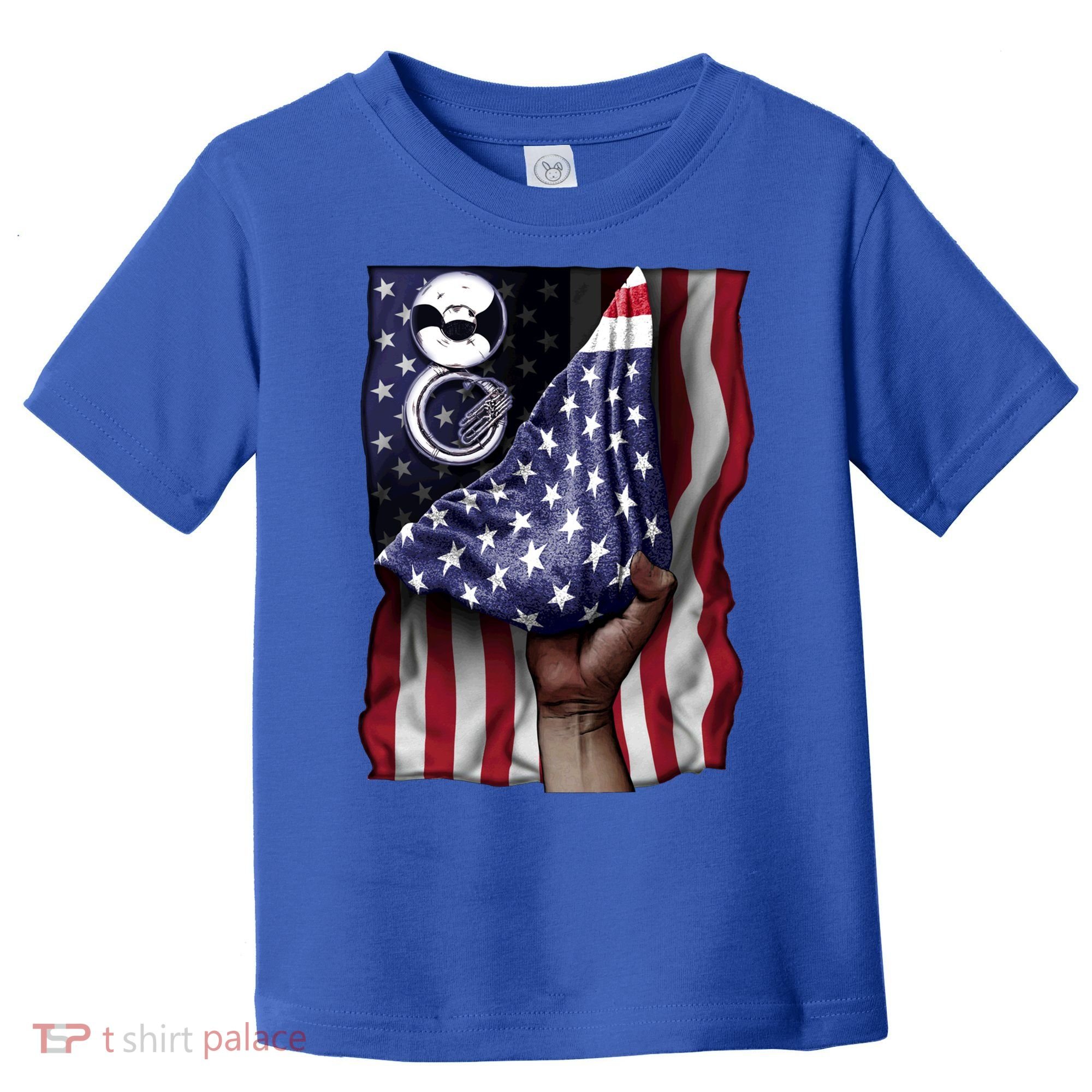 Day Of Independence Us Flag Sousaphone Tuba Meaningful Gift Toddler T-Shirt