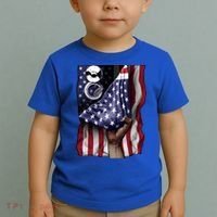 Day Of Independence Us Flag Sousaphone Tuba Meaningful Gift Toddler T-Shirt thumb 2