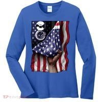 Day Of Independence Us Flag Sousaphone Tuba Meaningful Gift Women's Long Sleeve Shirt thumb 0
