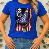 Day Of Independence Us Flag Sousaphone Tuba Meaningful Gift Women's T-Shirt thumb 2