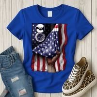Day Of Independence Us Flag Sousaphone Tuba Meaningful Gift Women's T-Shirt thumb 3