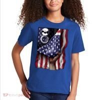 Day Of Independence Us Flag Sousaphone Tuba Meaningful Gift Kids T-Shirt thumb 2