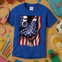 Day Of Independence Us Flag Sousaphone Tuba Meaningful Gift Kids T-Shirt thumb 3