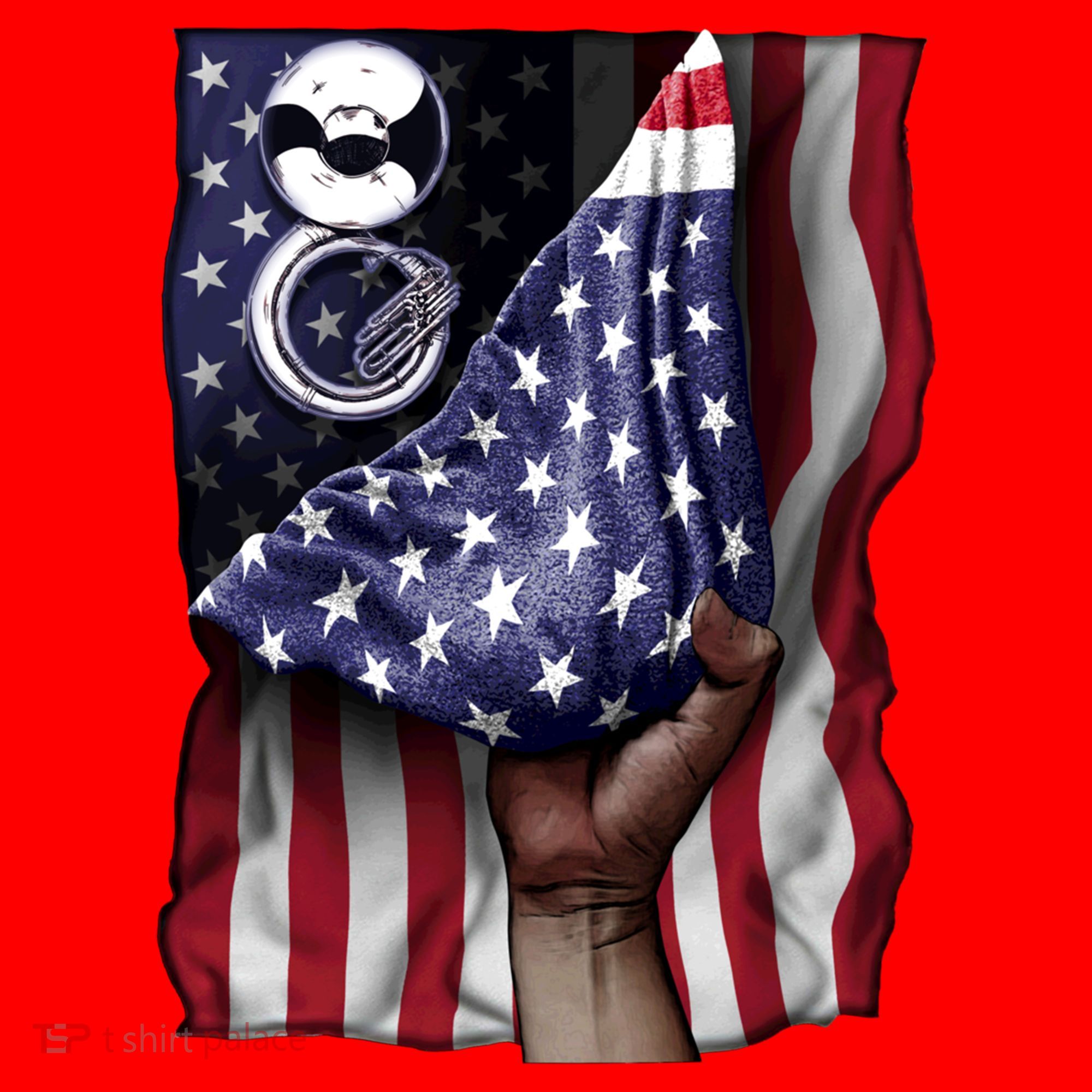 Day Of Independence Us Flag Sousaphone Tuba Meaningful Gift Santa Hat