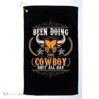 Doing Cowboy Shit All Day Golf Towel thumb 0