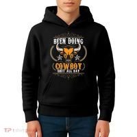 Doing Cowboy Shit All Day Kids Hoodie thumb 4