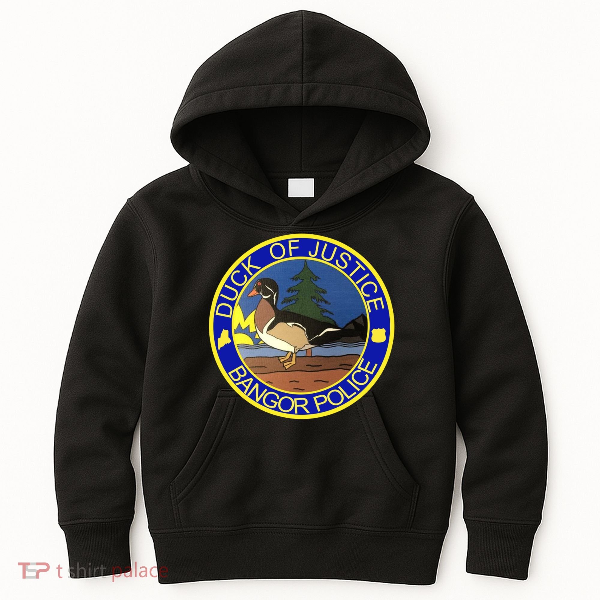 Duck Of Justice Bangor Police Kids Hoodie