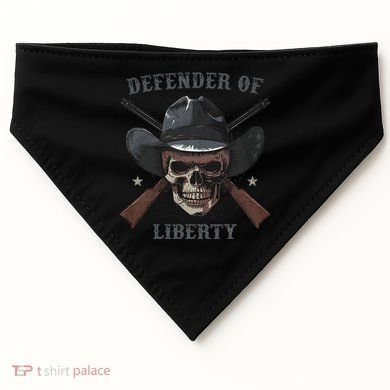 Defender Of Liberty Skull USA-Made Doggie Bandana