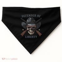 Defender Of Liberty Skull USA-Made Doggie Bandana thumb 0