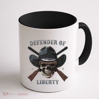 Defender Of Liberty Skull Coffee Mug thumb 1